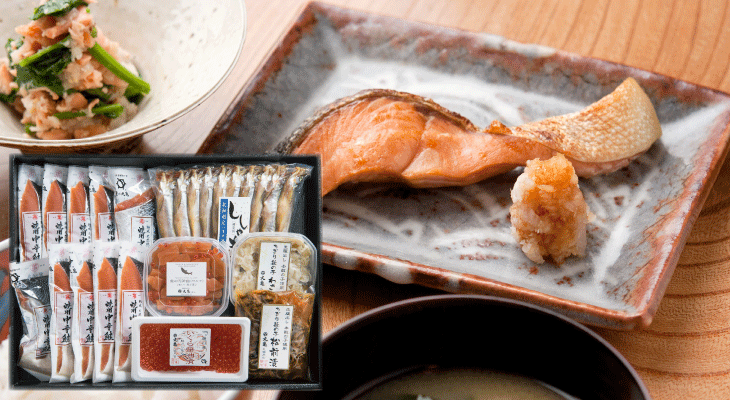 焼用中辛鮭バラエティ詰合せ　VAT100