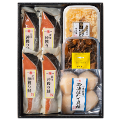 北洋沖獲り鮭(焼用甘塩)と海の幸詰合せ