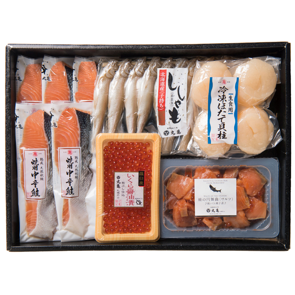 秋さけ焼用中辛鮭と季の味覚五種詰合せ　VAT110